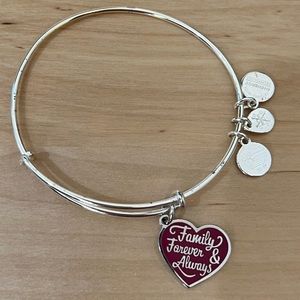 Alex and Ani Silver Bangle Bracelet Family Forever Always infused with energy